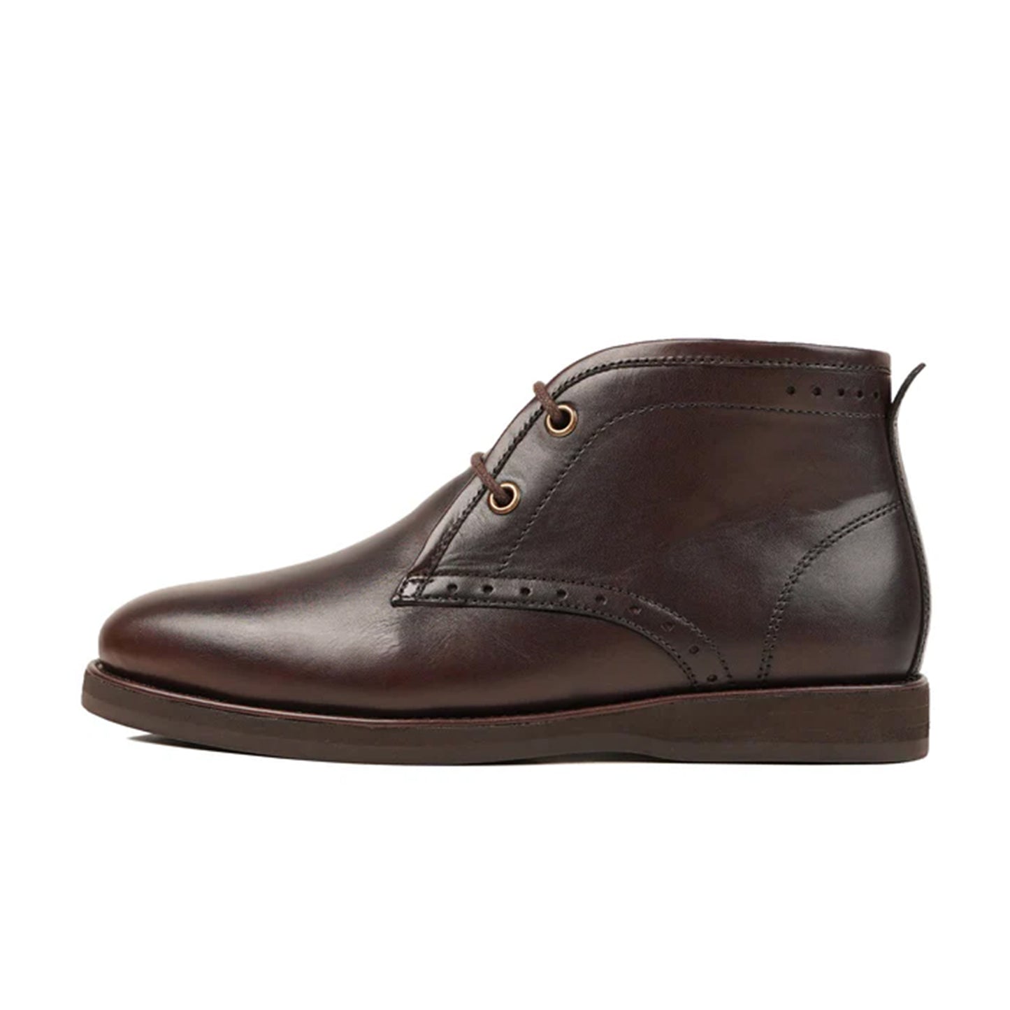 Alberto Brown Leather Chukka Boots Side View By Marvel Leather