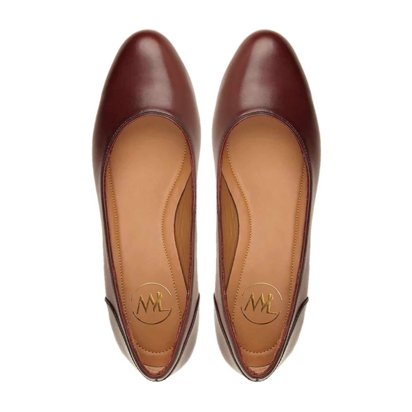 Alessia burgundy leather pumps top view Marvel Leather