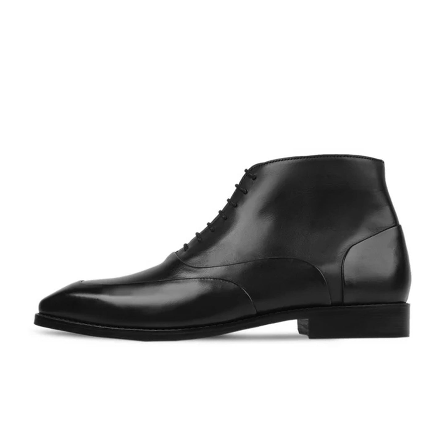 Carlo Handmade Black Chukka Boots Front Side View
