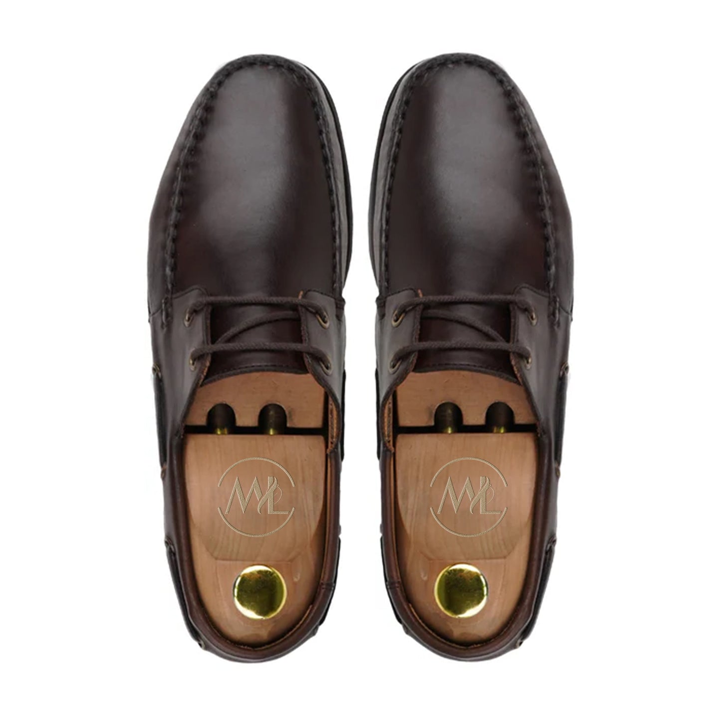 Marco Classic Leather Boat Shoes Top View By Marvel Leather