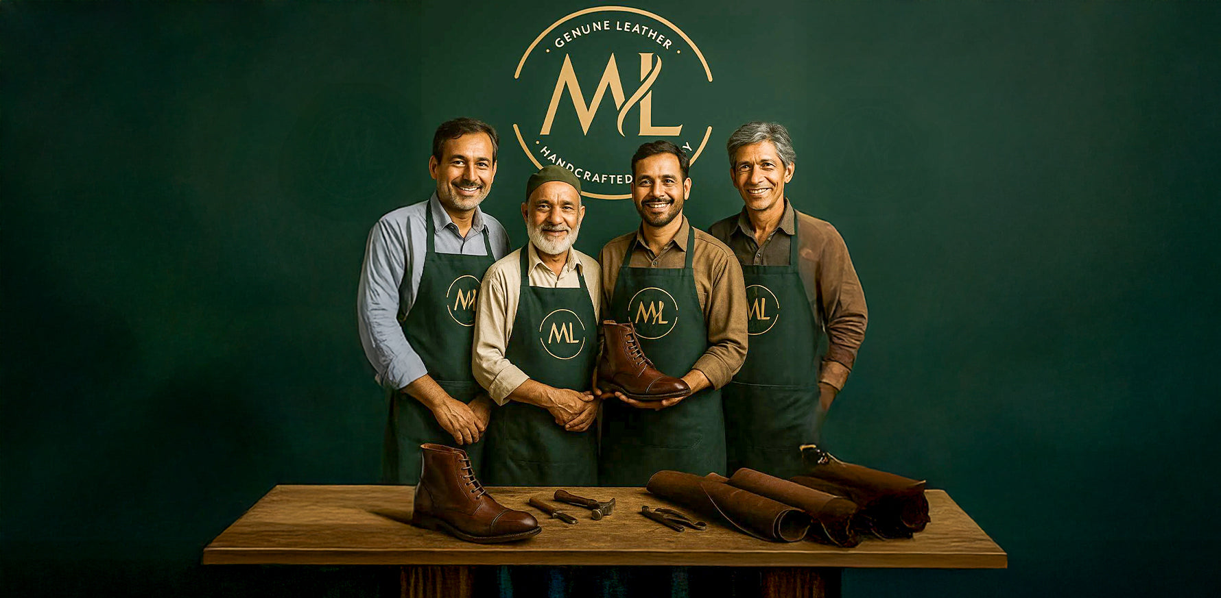 A Happy Creative Team Marvel Leather at Workshop.