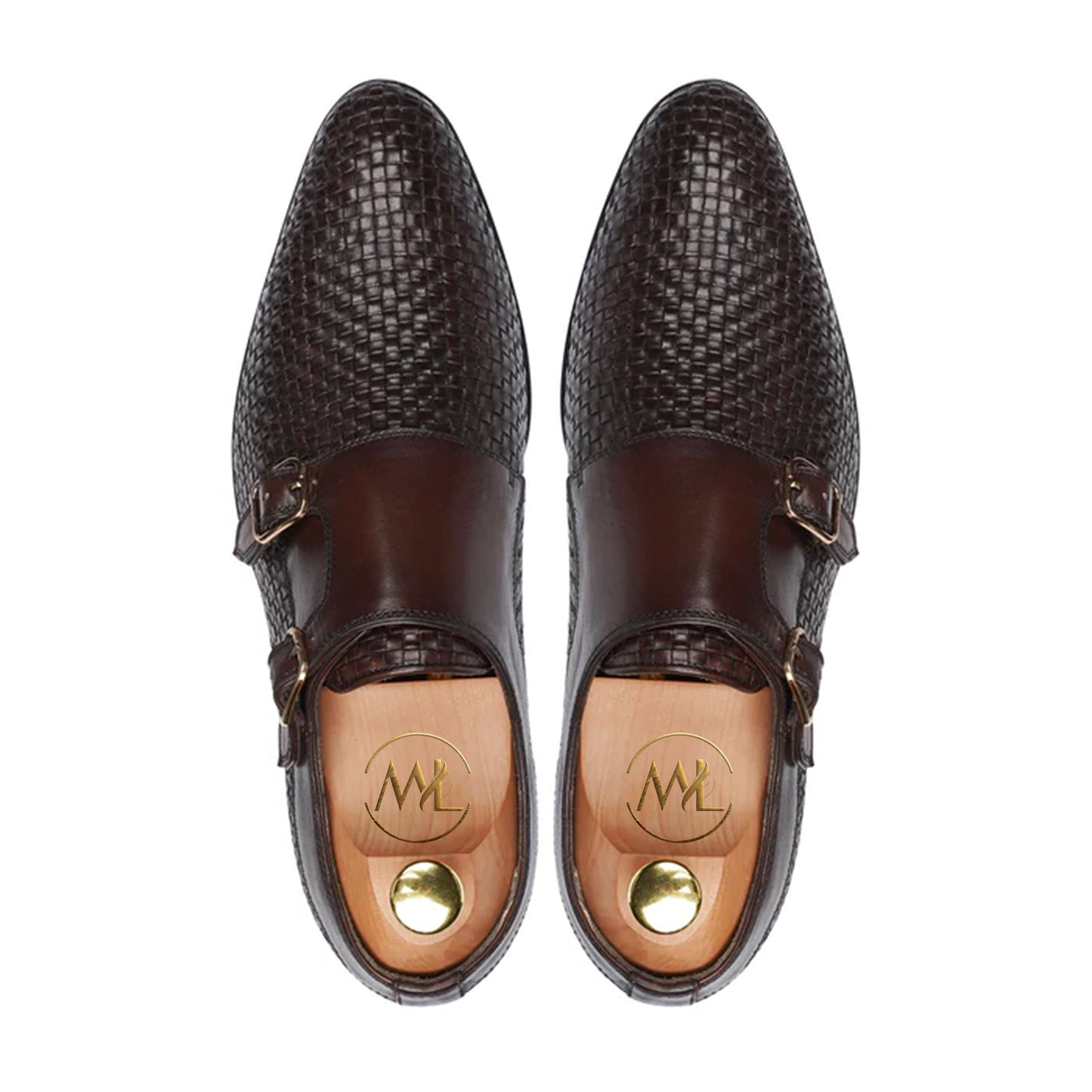 Matvey elegant double monk formal shoes top view – Marvel Leather