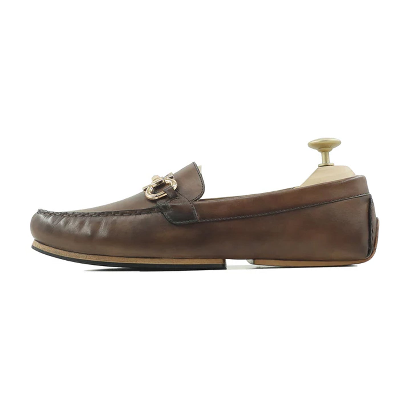 Sebastien Moc Toe Horsebit Loafers Side View – Marvel Leather