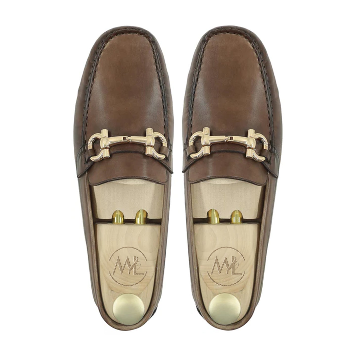 Sebastien Moc Toe Horsebit Loafers Top View – Marvel Leather