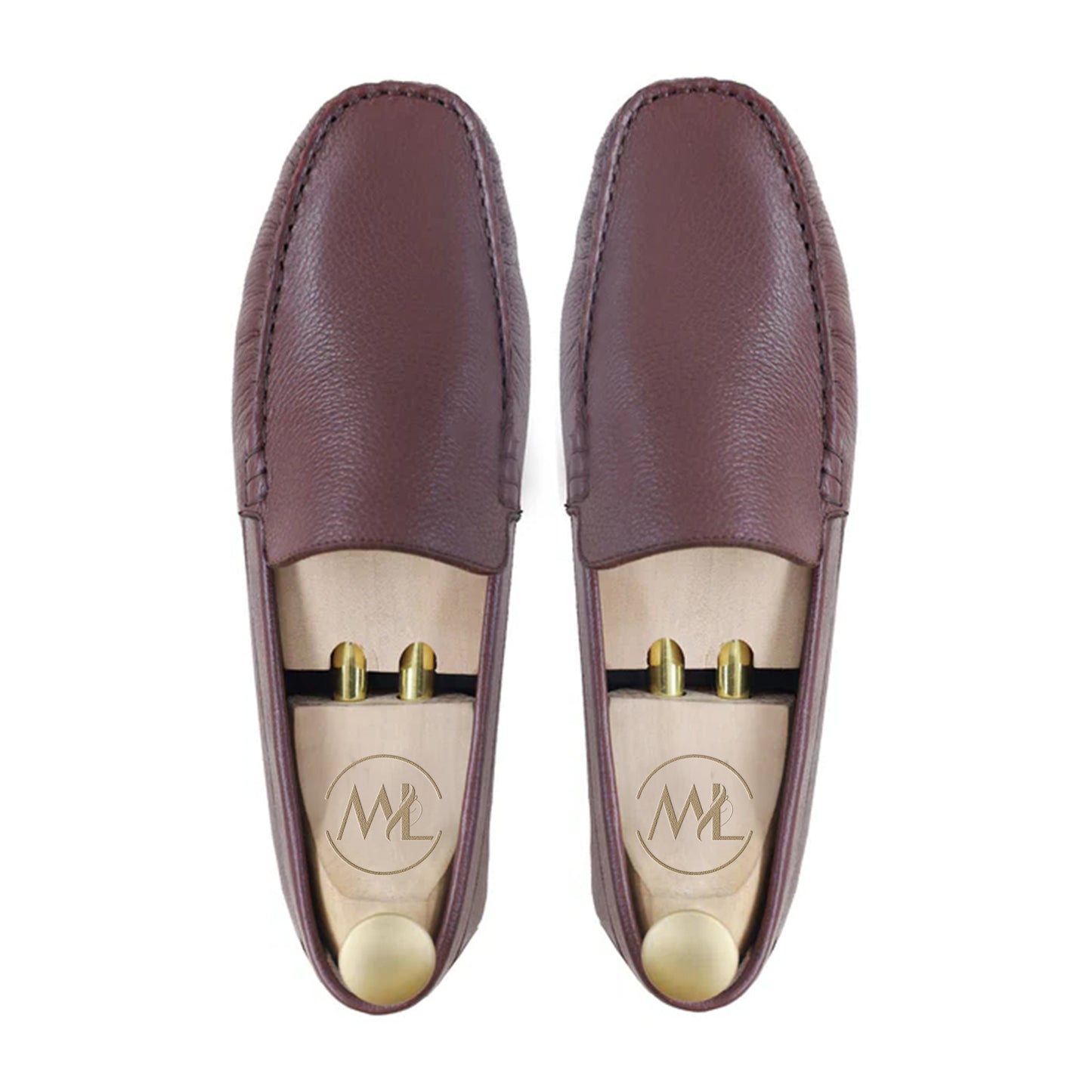 Toscano Classic Leather Loafers Top View By Marvel Leather