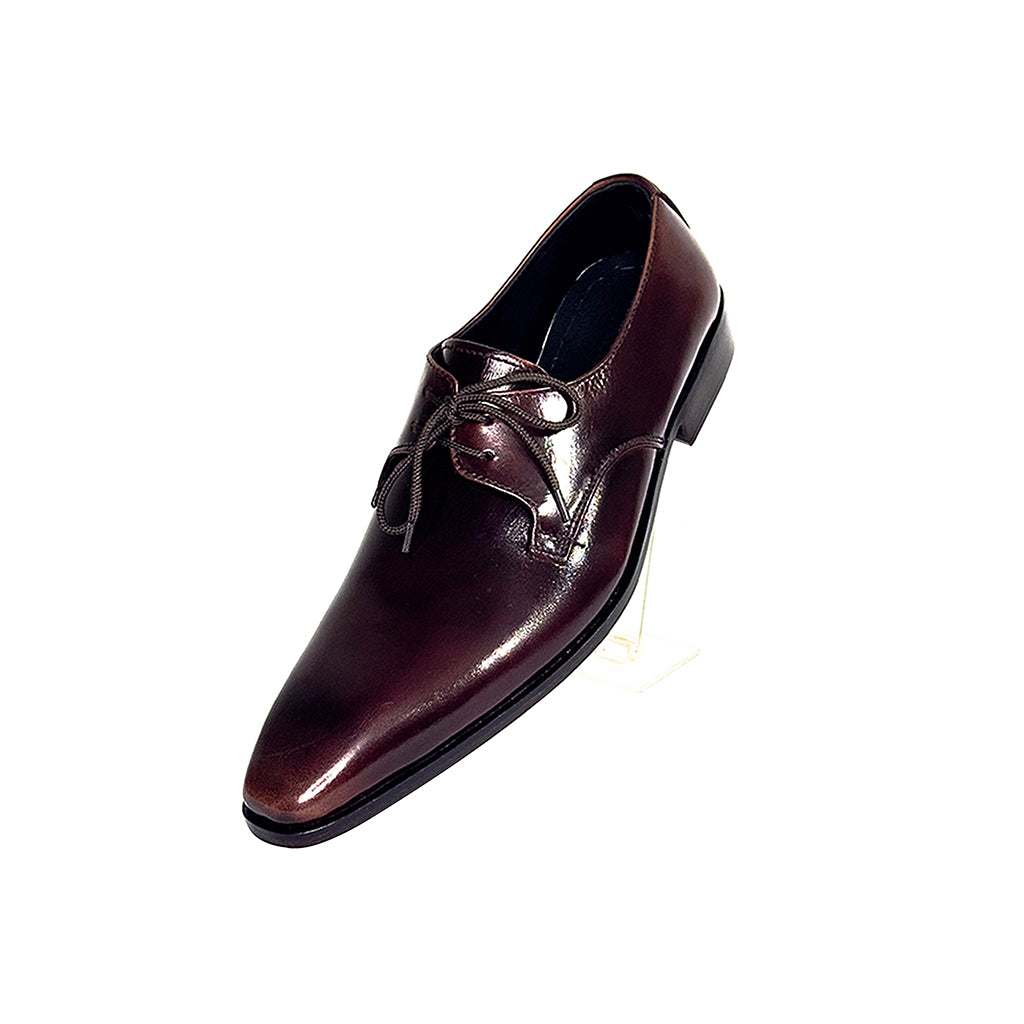 Premium lace-up men’s derby shoes top view – Marvel Leather