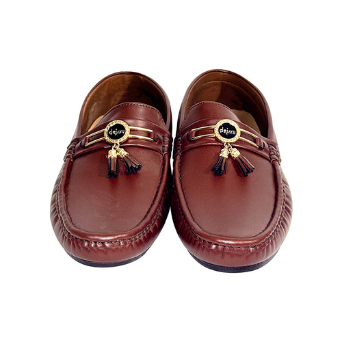 Aurelien Tassel Charm Leather Loafers Front - Marvel Leather 