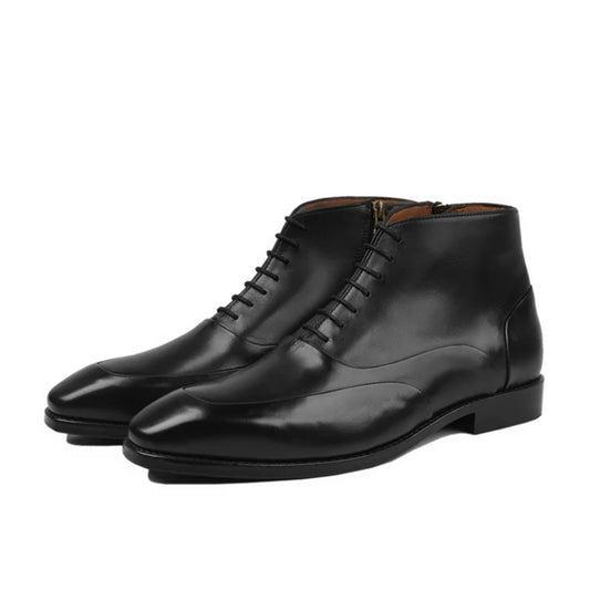 Carlo Handmade Black Chukka Boots Front View By Marvel Leather