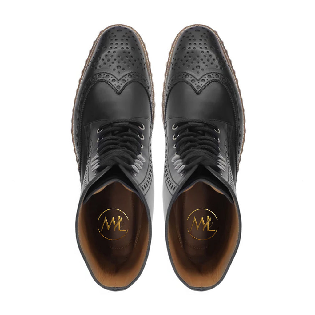 Domenico Studded Brogue Boots For Men By Marvel Leather Pakistan 