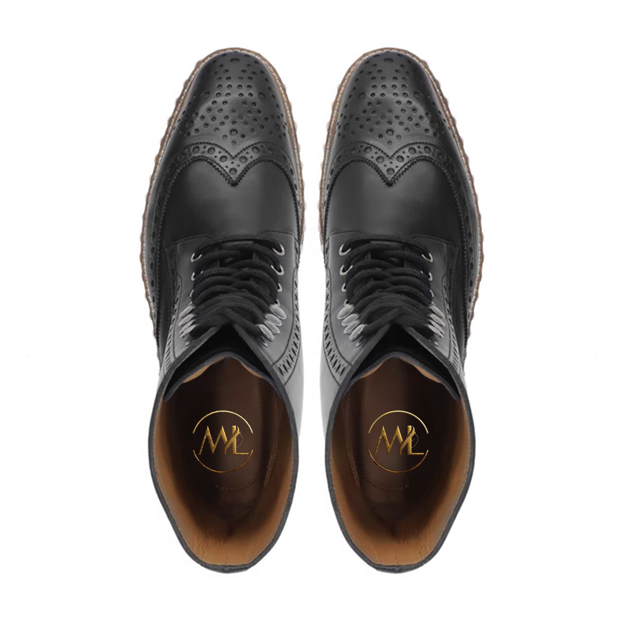 Domenico Studded Brogue Boots For Men By Marvel Leather Pakistan 