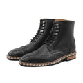 Domenico Studded Brogue Boots By Marvel Leather. Luxury Brand For Handmade Footwear 