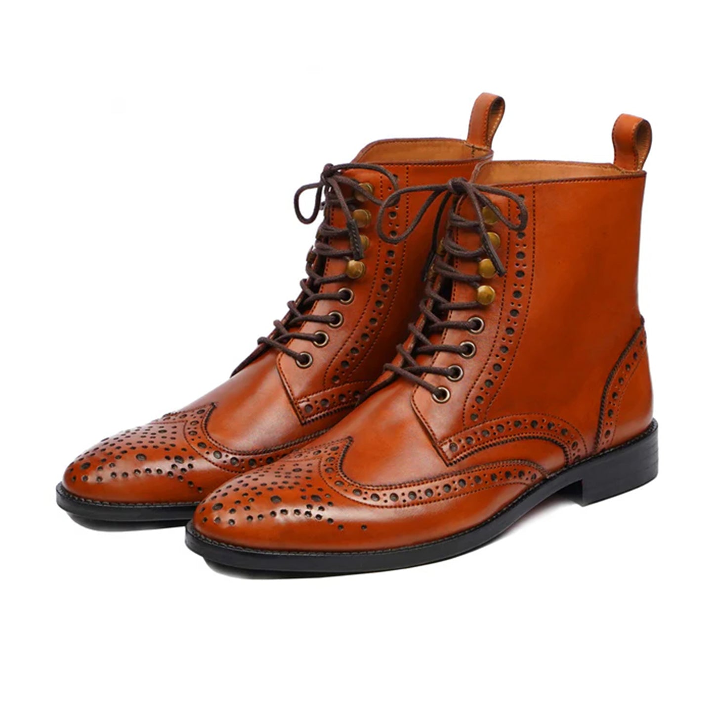 Lorenzo – Heritage Brogue Leather Boots are luxury handmade shoes for men by World-Class shoe brand Marvel Leather. 