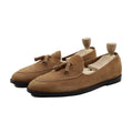 Emmerick Soft Suede Tassel Loafers Front by Marvel Leather