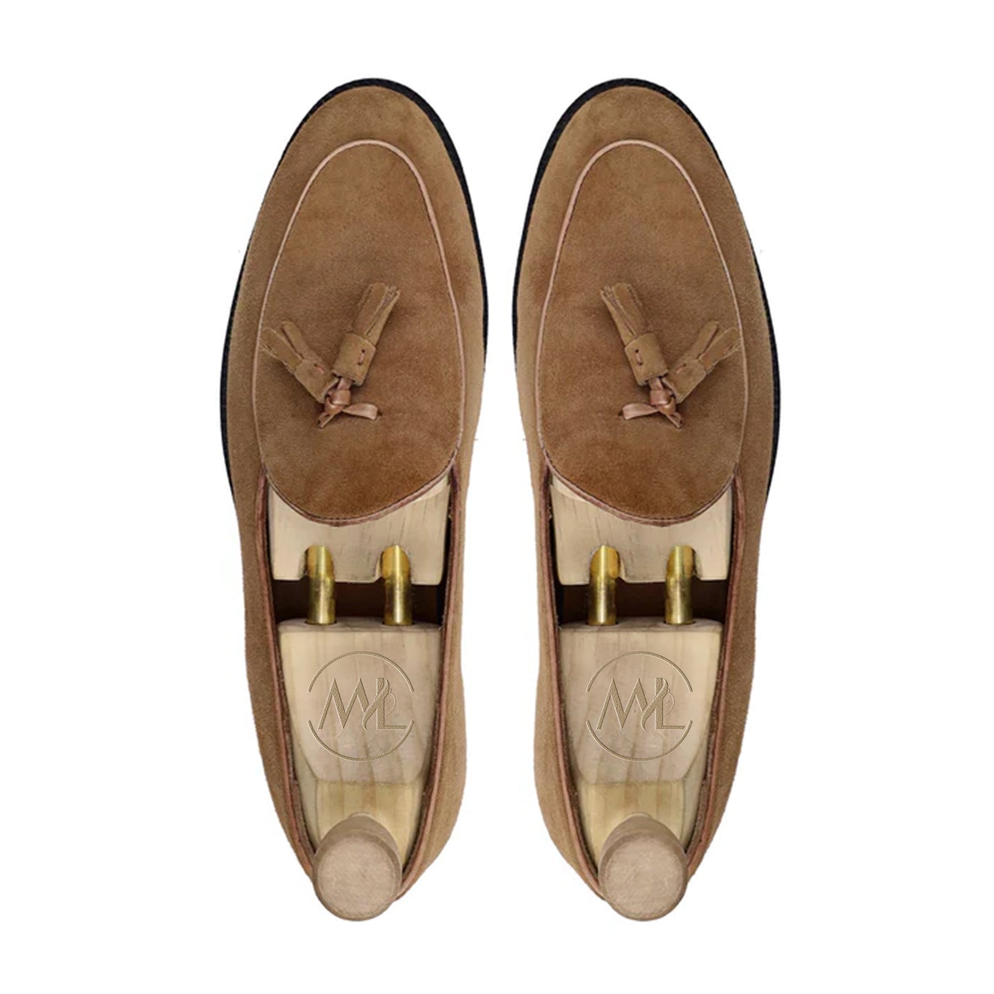 Emmerick Soft Suede Tassel Loafers Top by Marvel Leather 
