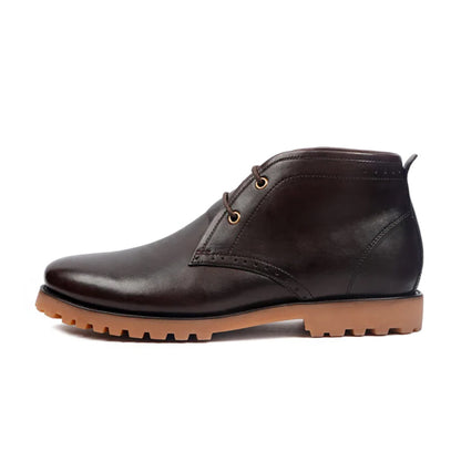 Enrico Brown Leather Chukka Boots Side View By Marvel Leather 
