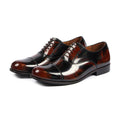 Lucenzo High Shine Burnished Oxford Shoes Front View