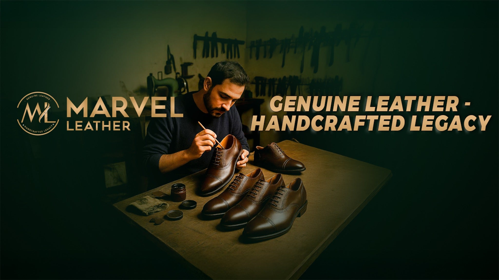Custom handmade Marvel Leather luxury shoes for men and women crafted from premium full-grain leather