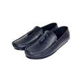 Matching father-son black leather loafers by Marvel Leather – side view by Marvel Leather