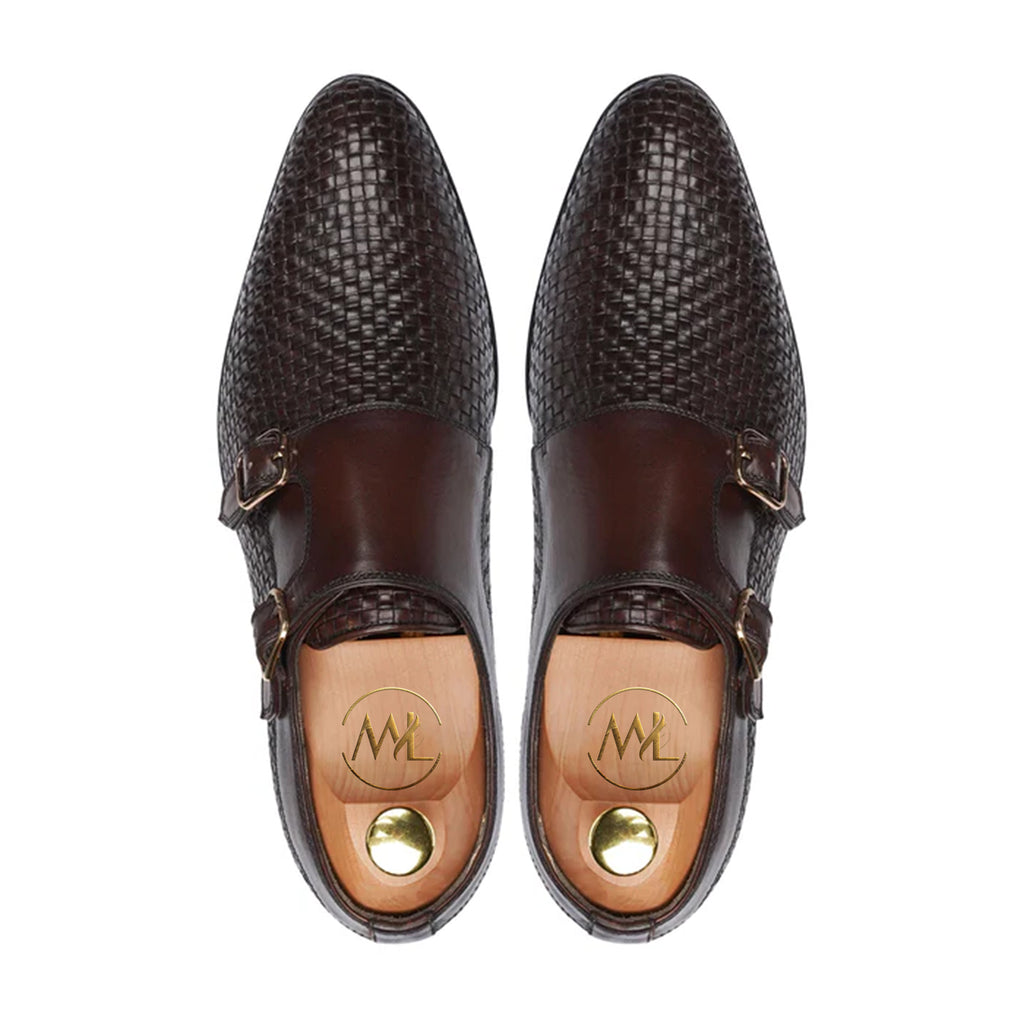 Matvey elegant double monk formal shoes top view – Marvel Leather