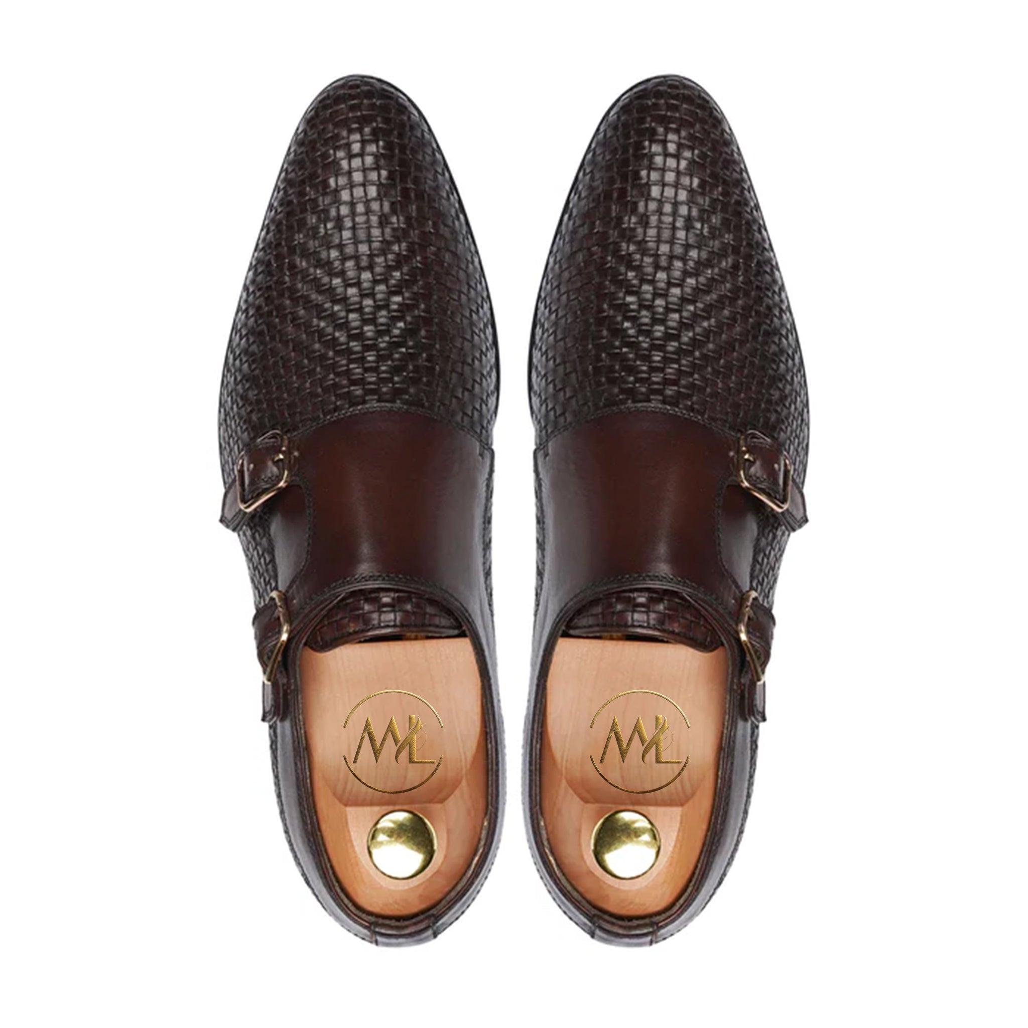 Matvey elegant double monk formal shoes top view – Marvel Leather