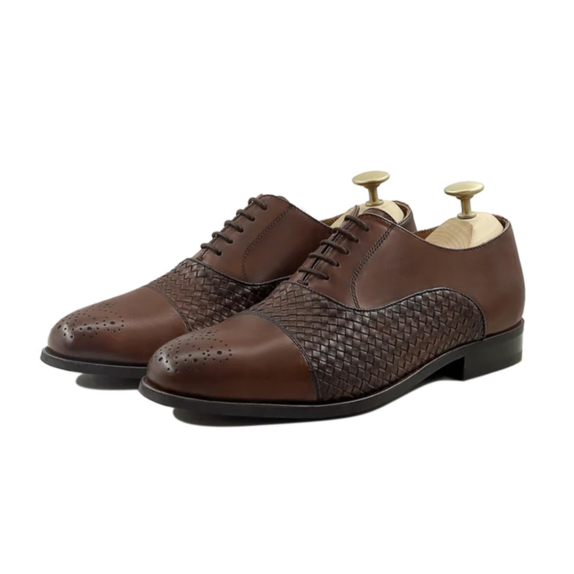 Romelio – Woven Leather Cap-Toe Oxfords | Handmade, MTO Shoes PAK/UK 12 | US 13 Romelio – Woven Leather Cap-Toe Oxfords | Handmade, MTO Shoes PAK/UK 12 | US 13