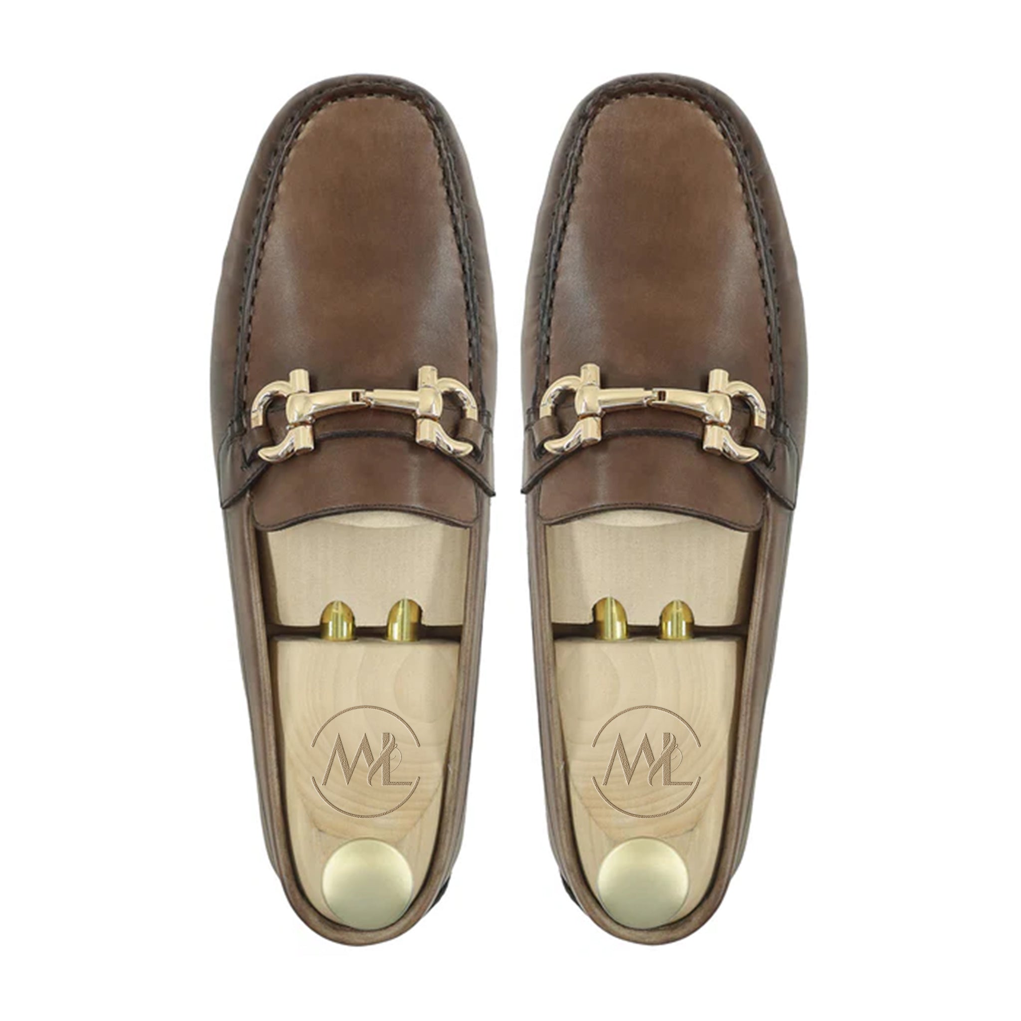  Sebastien Moc Toe Horsebit Loafers Top View – Marvel Leather