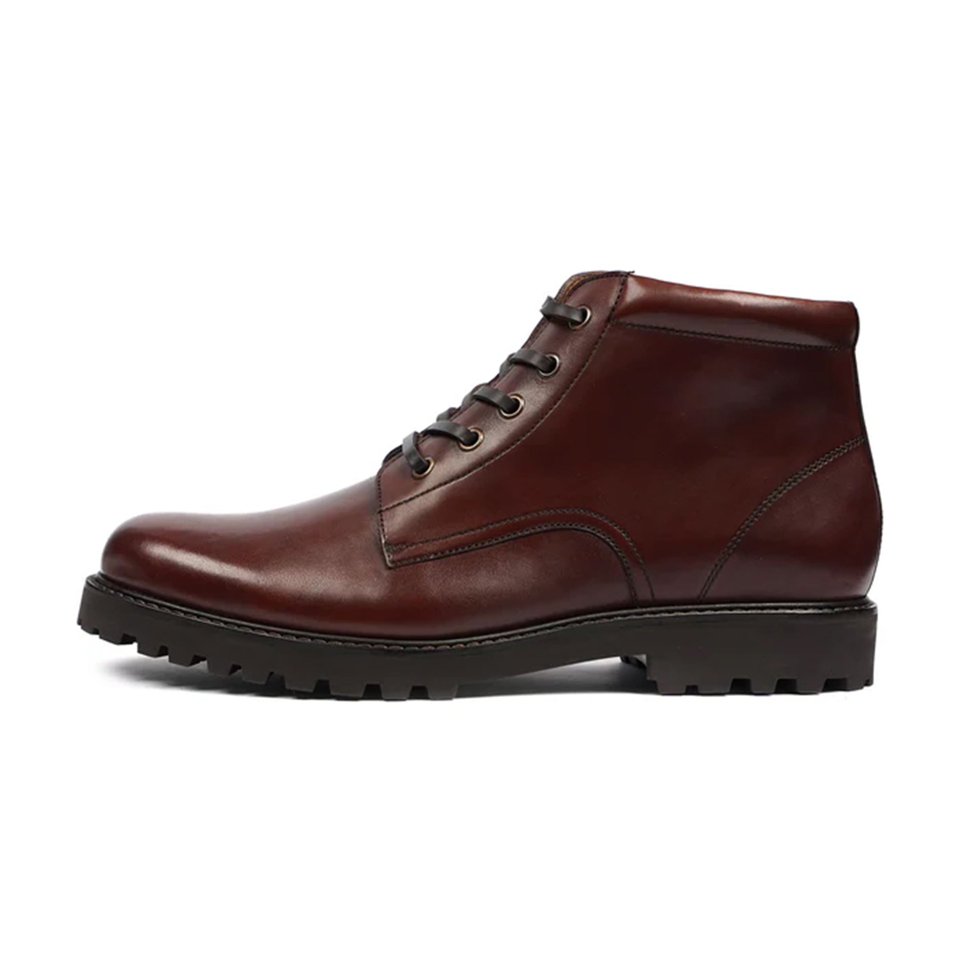 Bold structure with elegant shine and non-slip outsole, built for premium wear.
