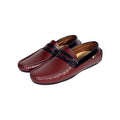 Spencer Dual Tone Leather Penny Loafers Side - Marvel Leather 