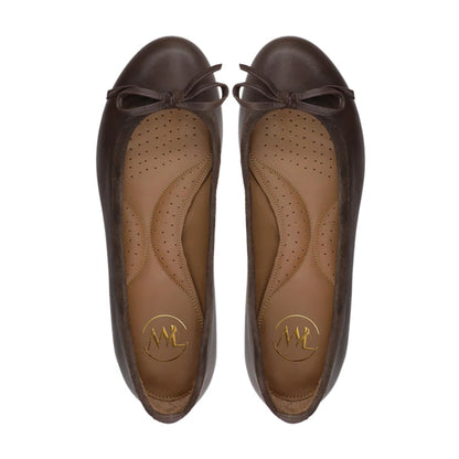 Top View Clarissa Platform Pumps – Elegant Brown Leather Footwear by Marvel Leather