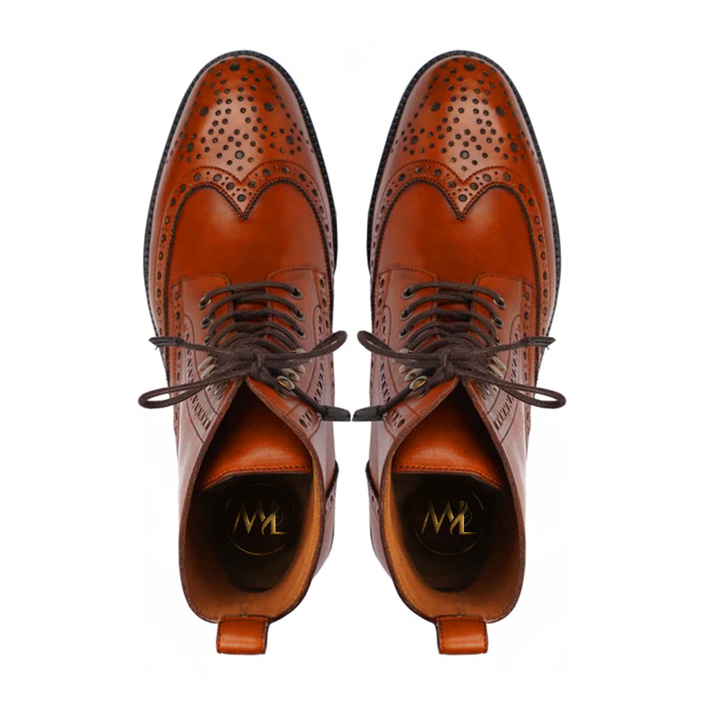 Shipping Worldwide by Marvel Leather the Lorenzo – Heritage Brogue Leather Boots are perfect  