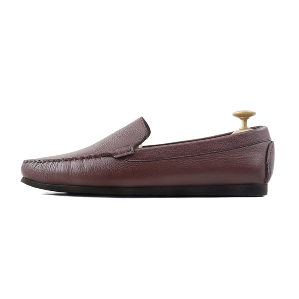 Toscano Classic Leather Loafers Side View By Marvel Leather