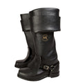 The Cavalier Bespoke Long Boot handcrafted from premium black full-grain leather featuring made-to-order luxury craftsmanship by Marvel Leather.