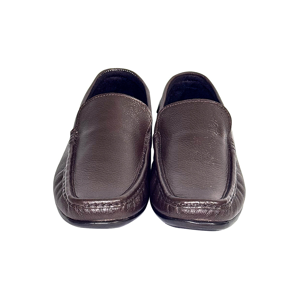elio minimalist soft leather driving moccasins front