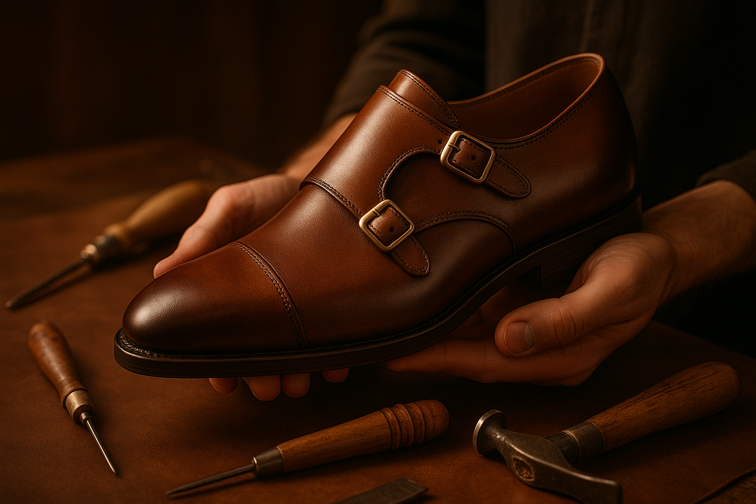 Shop Premium Quality Luxury Leather Monk Strap Shoes From Marvel Leather in Pakistan - Shipping Worldwide