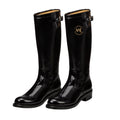 The Imperial Riding Long Boot handcrafted from premium black full-grain leather featuring made-to-order luxury craftsmanship by Marvel Leather.