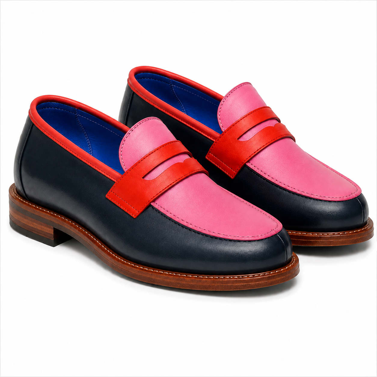Marvel Pink & Red Contrast Penny Loafers