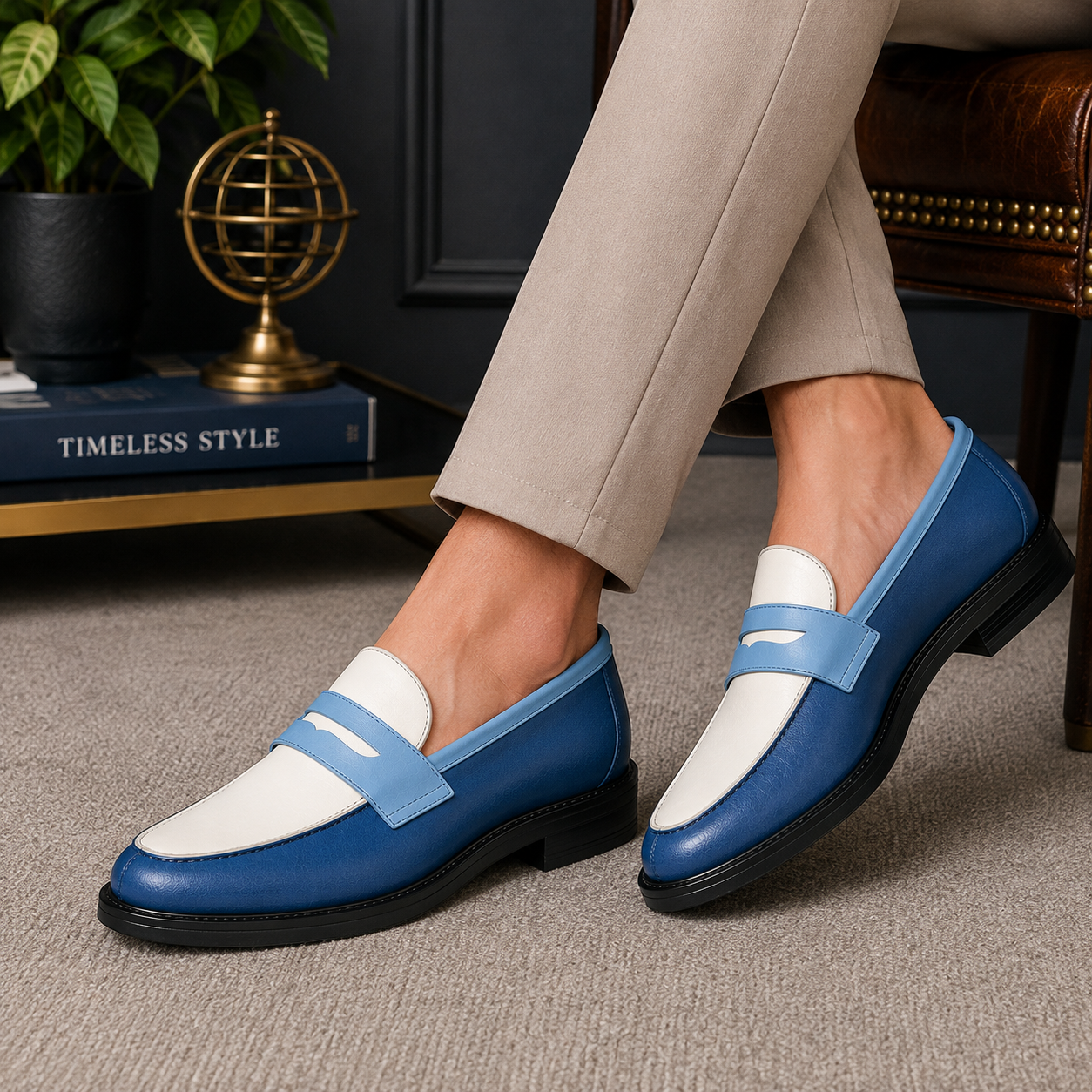 Marvel Premium Two-Tone Penny Loafers lifestyle