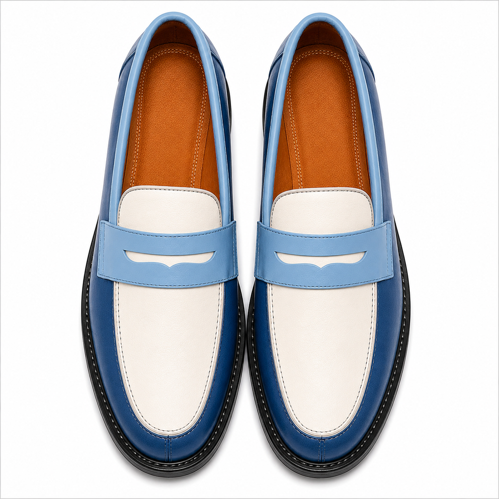 Marvel Premium Two-Tone Penny Loafers top view