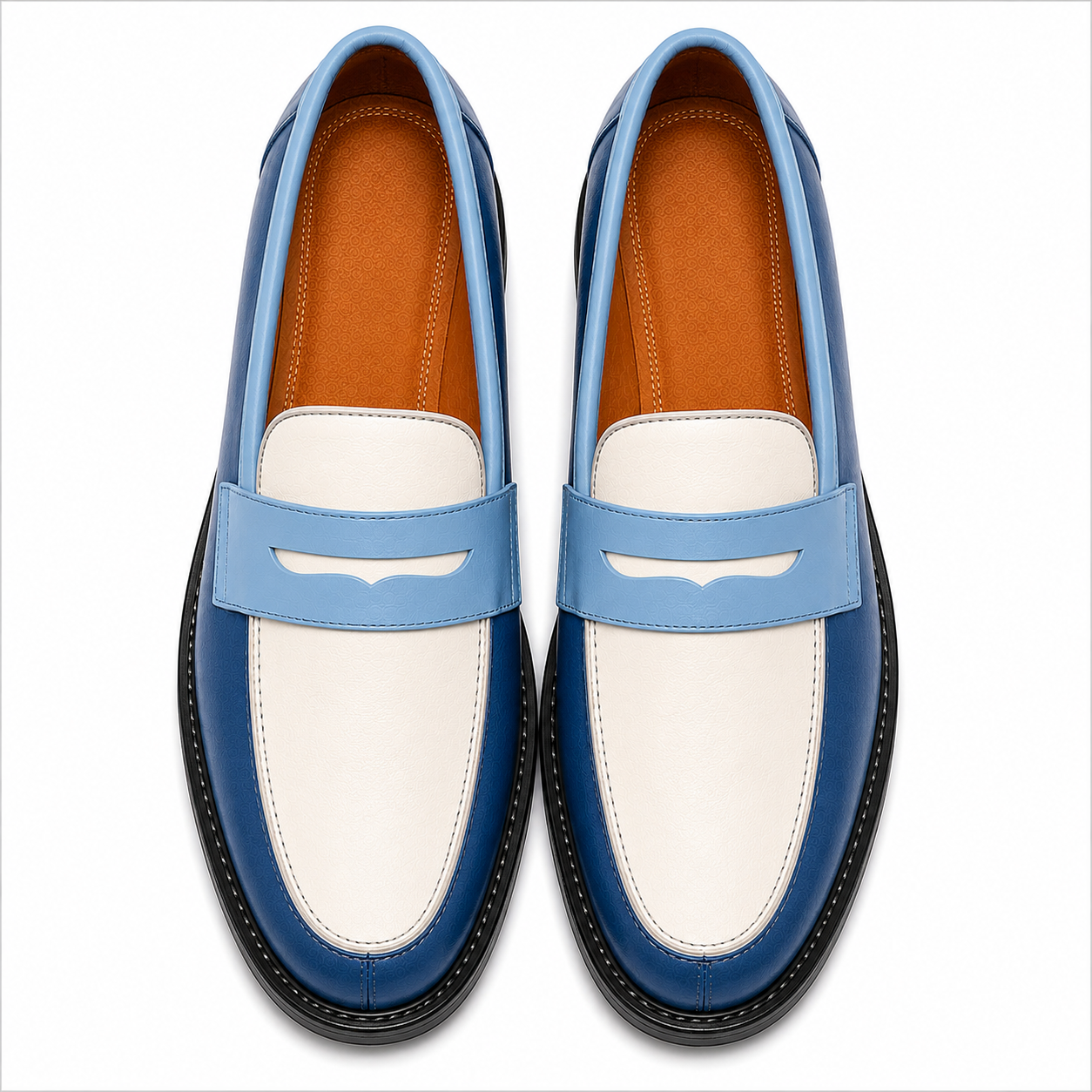 Marvel Premium Two-Tone Penny Loafers top view