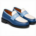 Marvel Premium Two-Tone Penny Loafers in blue and cream