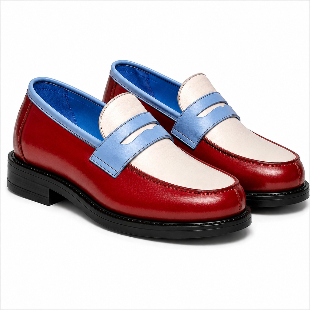 Marvel Red & Blue Contrast Penny Loafers