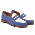 Marvel Signature blue and white penny loafers