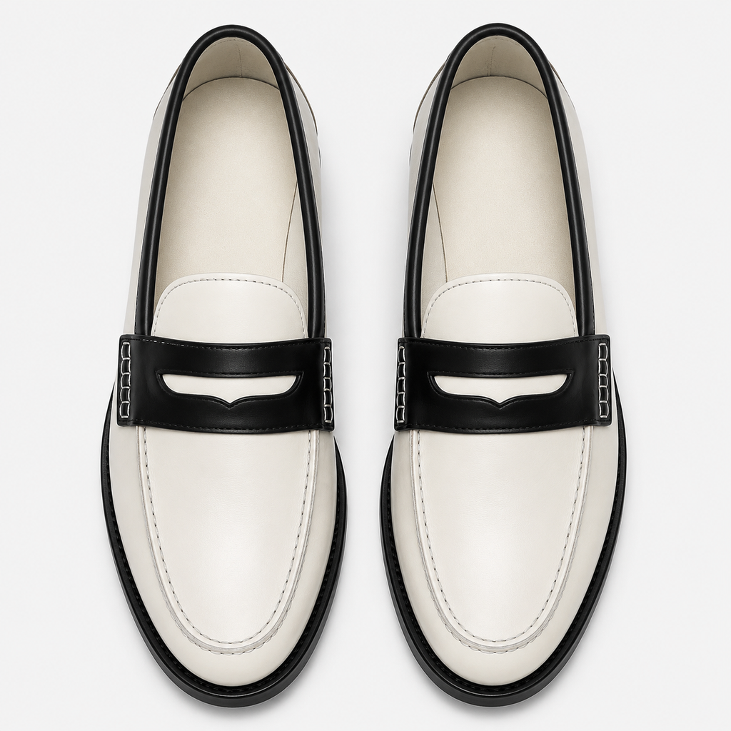 Top view of Marvel Signature Monaco leather loafers