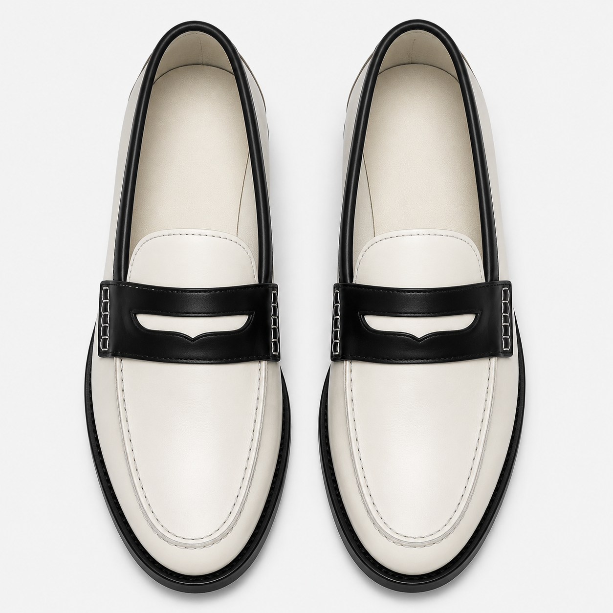 Top view of Marvel Signature Monaco leather loafers