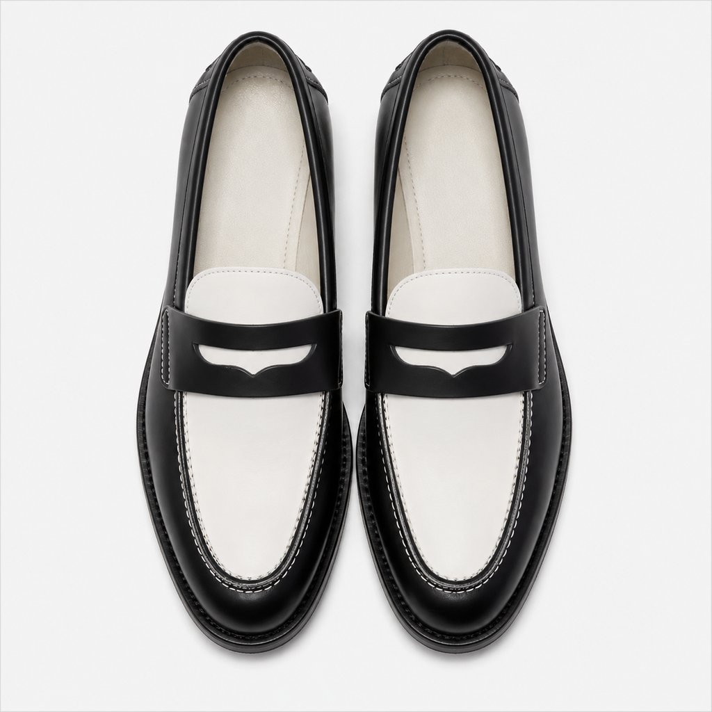 Top view of Marvel Signature Monochrome Penny Loafers