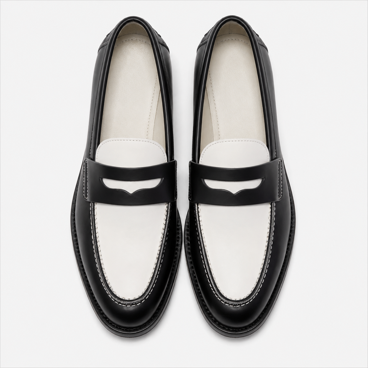 Top view of Marvel Signature Monochrome Penny Loafers