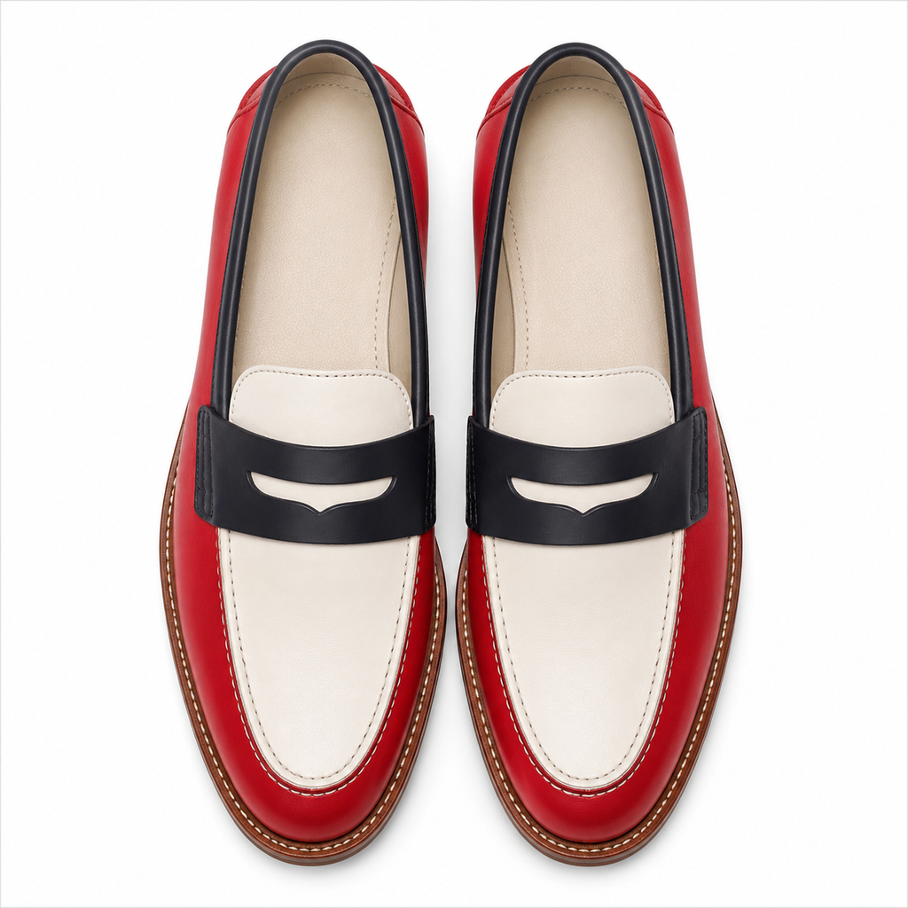 Top view of Marvel Signature Prism Colorblock slip-on dress shoes