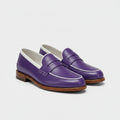 Marvel Signature Royal Amethyst purple leather loafers for men