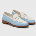 Marvel Signature Sky Blue & White Penny Loafers