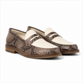 Marvel Signature Taupe & White Penny Loafers